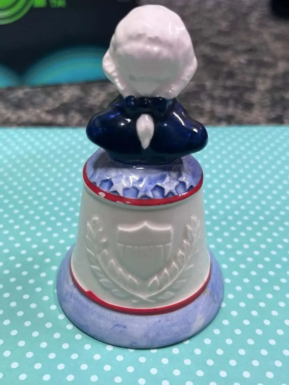 Vintage Napco George Washington 'Spirit of '76' Porcelain Bell